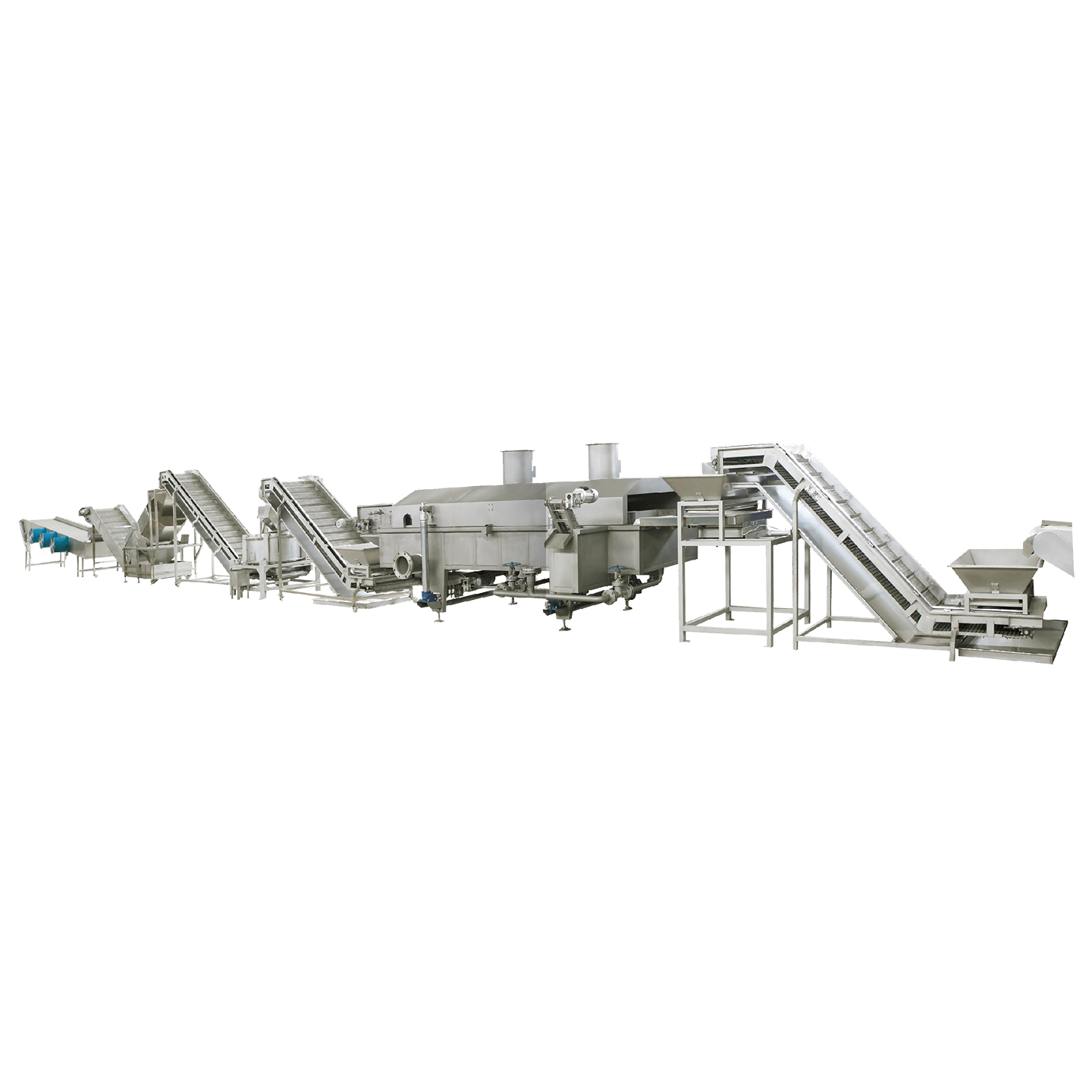 網(wǎng)帶式連續(xù)油炸生產(chǎn)線